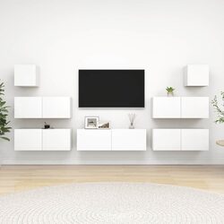 Enhance Your Living Room with 7 Piece TV Cabinet Set