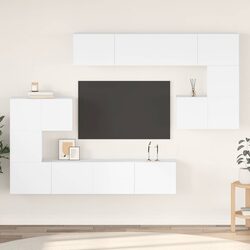 Enhance Your Living Room with This 8-Piece TV Cabinet Set