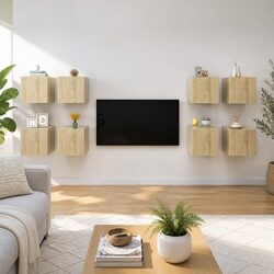 Enhance Your Space with 8-Piece Wall Mounted TV Cabinets