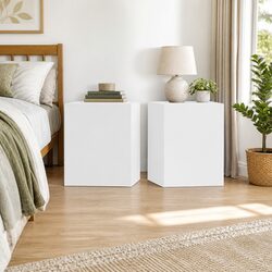 Stylish White Nightstand for Enhanced Bedroom Organization
