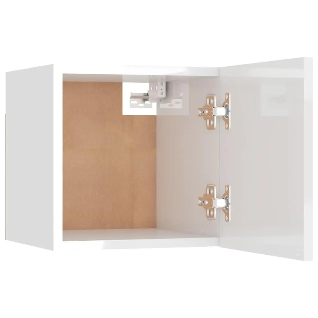 Wall Mounted Bedside Cabinet White Large Storage Compartment Organizer