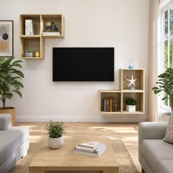 Transform Your Living Space with This 4-Piece TV Cabinet Set