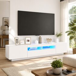 Enhance Your Living Room with a White LED TV Cabinet
