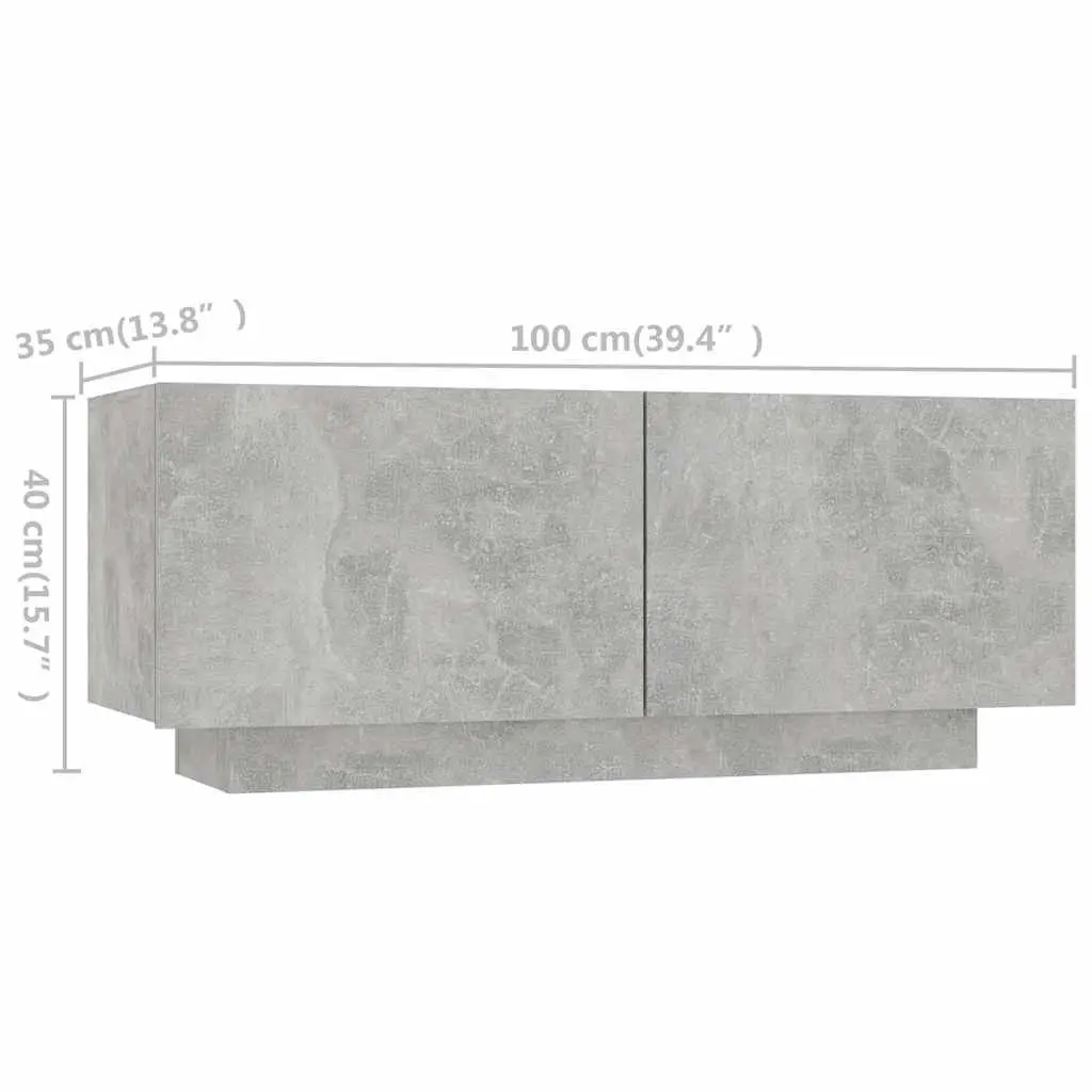 TV Cabinet Grey Modern with RGB LED Lights for Living Room Media Storage