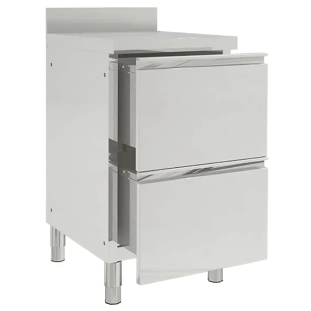 Commercial Kitchen Storage Cabinet Stainless Steel 50x60x96 cm Adjustable Feet Backsplash