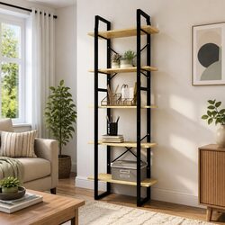 Elegant 5-Tier Book Cabinet for a Stylish Home