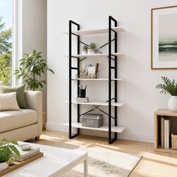 Elevate Your Space with a 5-Tier White Book Storage Unit