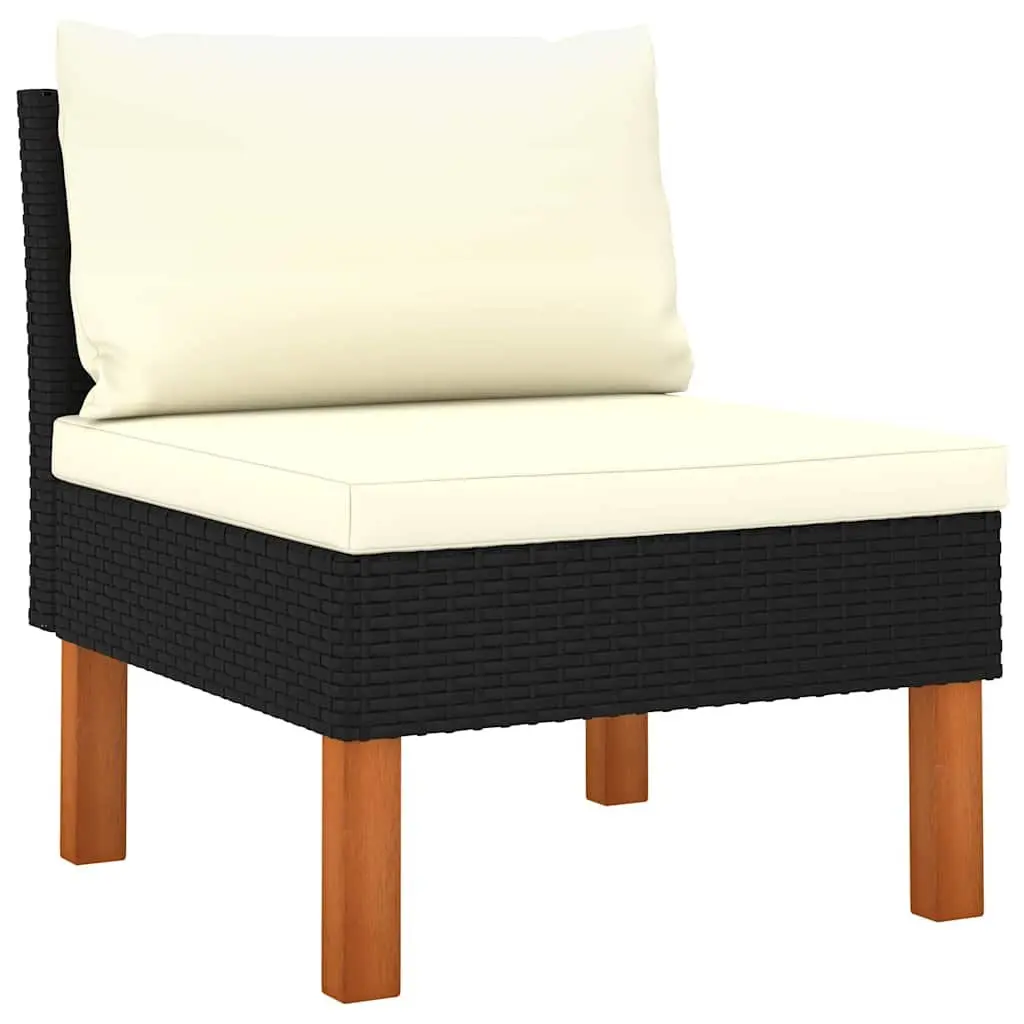 9 Piece Outdoor Sofa Set Garden Lounge PE Rattan Lightweight Steel Frame Eucalyptus Wood