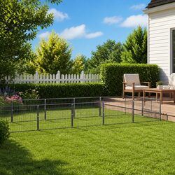 Silver Steel Wire Dog Enclosure for Outdoor Play