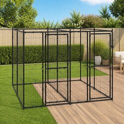 Enhance Your Outdoor Space with This Black Dog Kennel
