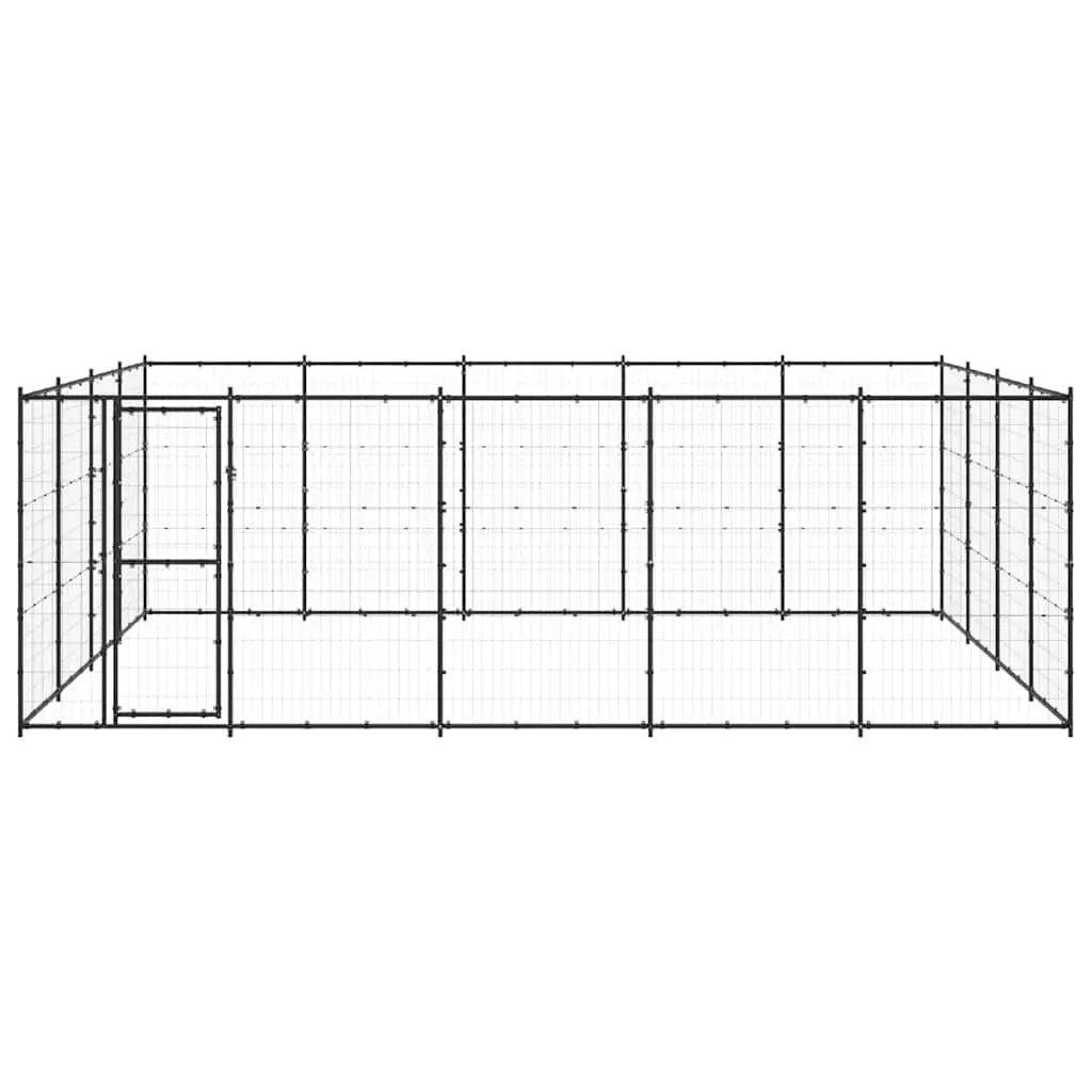 Dog Kennel Outdoor 24.2m² Steel Exercise Play Pen Run Enclosure