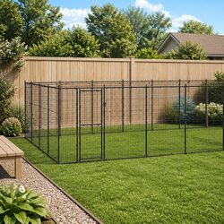 Dog Kennel Steel Outdoor Run Enclosure Exercise Pen Large Play Space Mesh