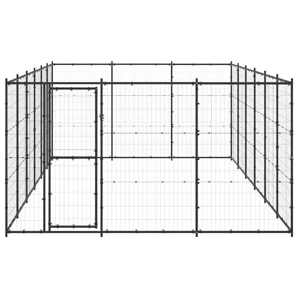 Dog Kennel 21.78 m² Steel Mesh Exercise Pen Outdoor Training Enclosure