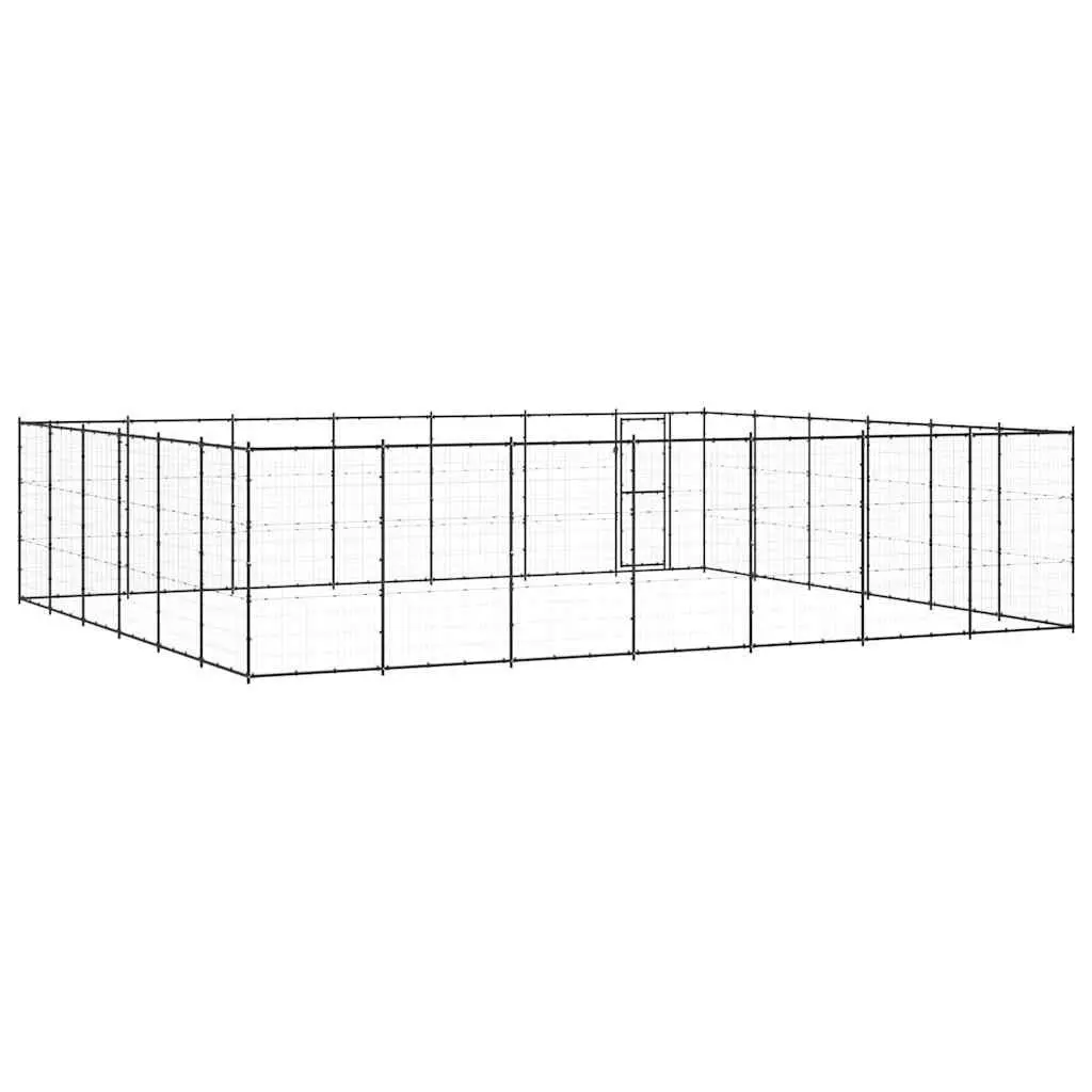 Dog Kennel Large Outdoor Run Exercise Pen Steel Mesh Enclosure