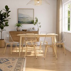 Stylish Transparent Dining Chairs for Your Kitchen, 6 Pack