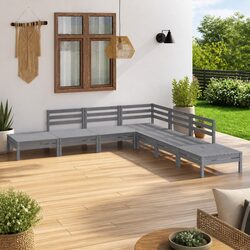 Stylish 7 Piece Grey Garden Lounge Set for Outdoor Spaces