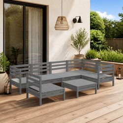 Transform Your Patio with a 7 Piece Lounge Set in Grey