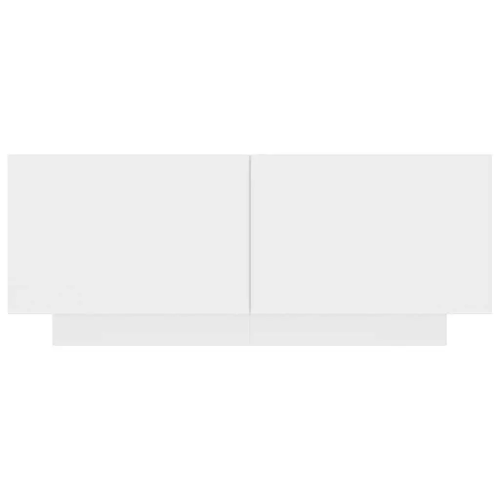 White Bedside Cabinet Engineered Wood 100x35x40cm Storage Table Nightstand