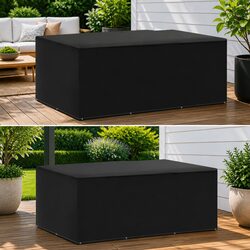 Garden Furniture Covers 2 Pcs Outdoor Rattan Bench Table Protection Eyelets Rope