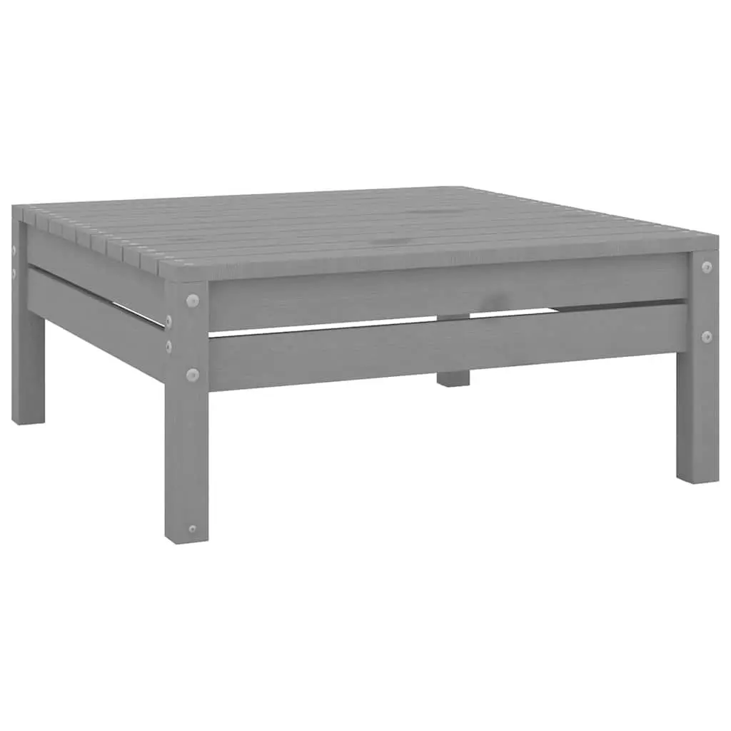 Modular Grey Wooden Outdoor Lounge Set 8 Piece Patio Sofa Furniture
