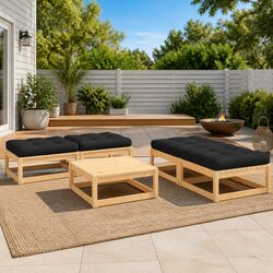 5 Piece Garden Lounge Set with Cushions for Outdoor Relaxation