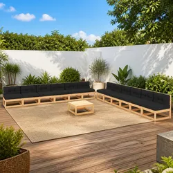 Transform Your Outdoor Space with 13-Piece Lounge Set