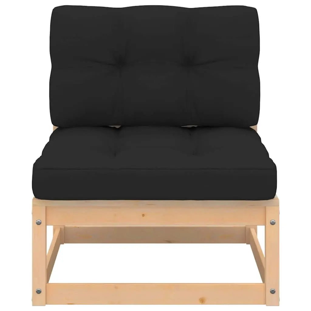 4 Piece Pinewood Garden Lounge Set with Cushions for Outdoor Relaxation Anthracite