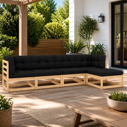 Comfortable 5 Piece Outdoor Lounge Set for Family Gatherings