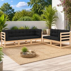Enhance Your Outdoors with a 5 Piece Lounge Set - Pinewood