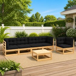 Transform Your Outdoor Space with 6 Piece Lounge Set