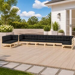 Enhance Your Outdoor Space with This 9-Piece Lounge Set