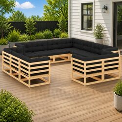 Enhance Your Outdoor Space with 12-Piece Lounge Set