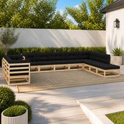 Elevate Your Outdoor Space with 11-Piece Lounge Set