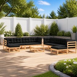 Transform Your Outdoor Space with 11-Piece Lounge Set