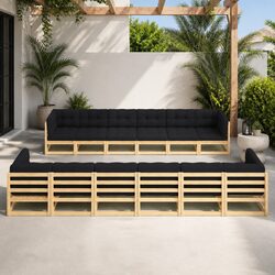 12-Piece Outdoor Patio Sofa Set with Cushions