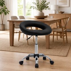 Stylish Black Faux Leather Swivel Chair for Any Space