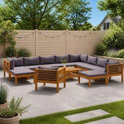 Enhance Your Outdoor Space with 12-Piece Lounge Set