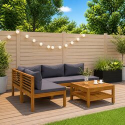 Stylish Outdoor 5 Piece Lounge Set with Cushions