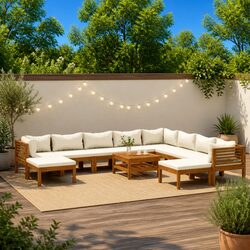 Transform Your Outdoor Space with 11 Piece Lounge Set
