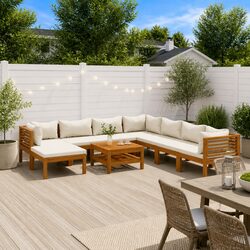 Transform Your Outdoor Space with 9-Piece Lounge Set