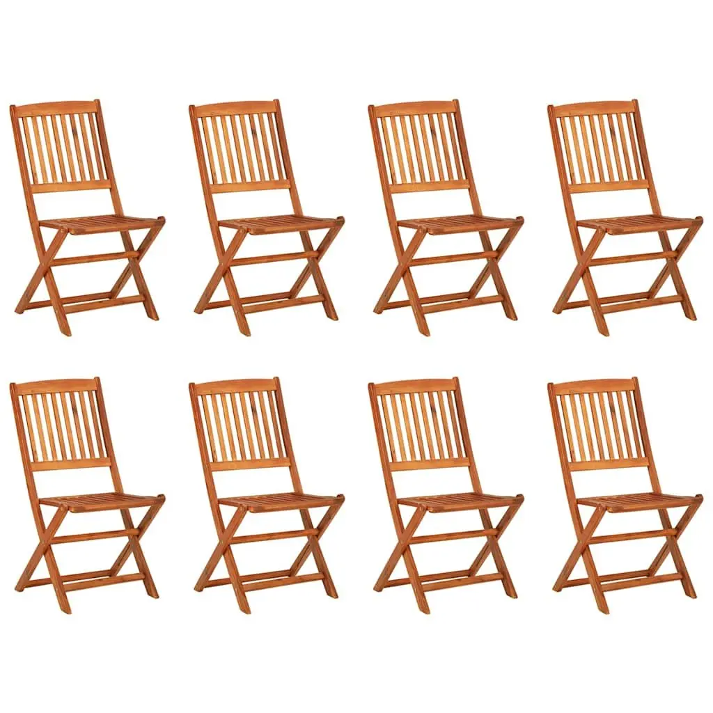 9 Piece Outdoor Dining Set Garden Patio Furniture Brown Wood Table Chairs