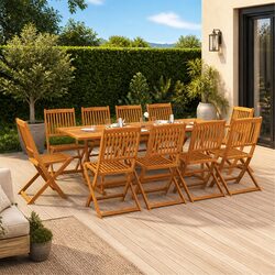 Enhance Your Outdoor Space with This 11-Piece Dining Set
