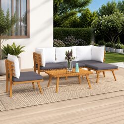 Outdoor 6-Piece Lounge Set for Patio Relaxation