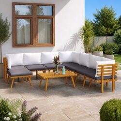 Enhance Your Outdoor Experience with This 9 Piece Lounge Set