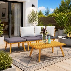 Enhance Your Outdoor Space with this 4-Piece Lounge Set