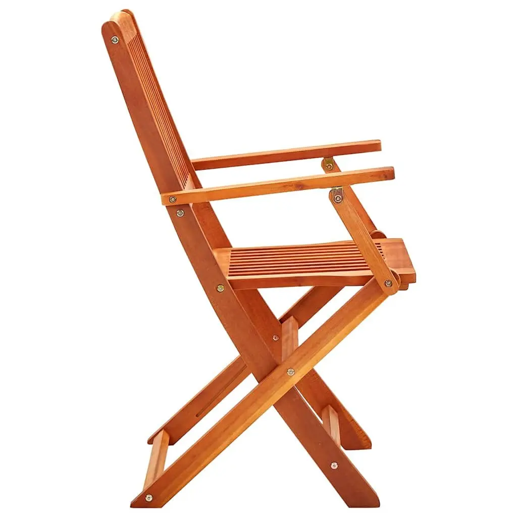 Folding Garden Chairs 8 Piece Outdoor Seating Eucalyptus Wood Dining Set