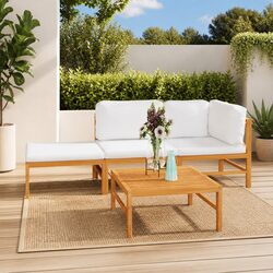 Enhance Your Outdoor Space with this 4 Piece Lounge Set