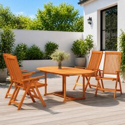 Enhance Your Patio with a 5 Piece Eucalyptus Dining Set