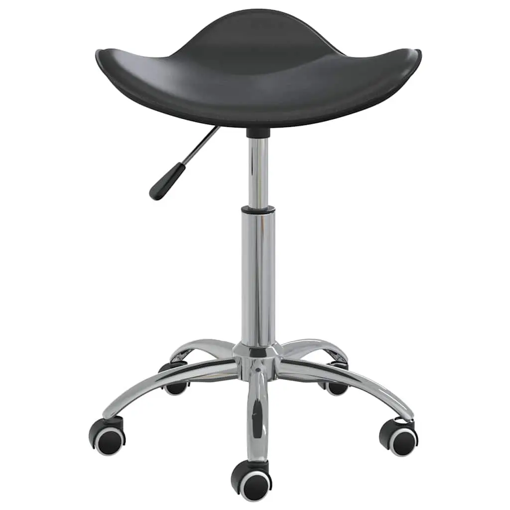 Office Chair Black Faux Leather Height Adjustable 360 Degree Swivel