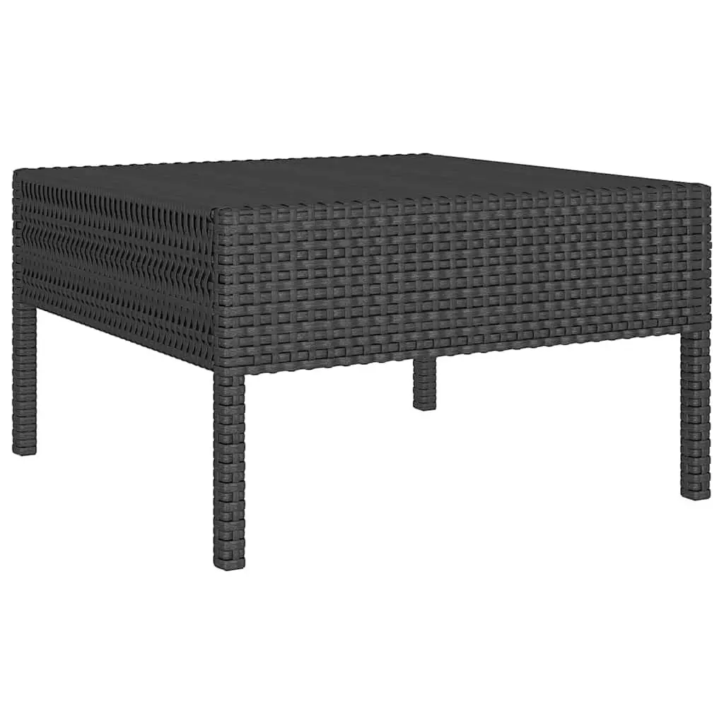 Garden Lounge Set 9 Piece Outdoor Furniture Poly Rattan Black Patio Seating